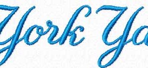 New York Yankees script logo embroidery design