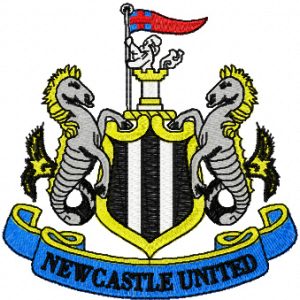 Newcastle United Football Club logo embroidery design