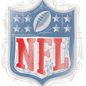 NFL art sketch style logo embroidery design