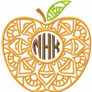 NHK apple embroidery design