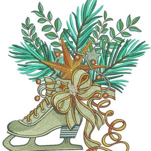 Nice skate embroidery design