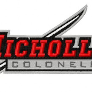 Nicholls State Colonels logo embroidery design