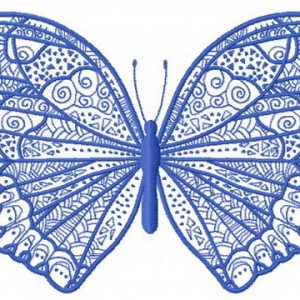 Night blue butterfly 2 embroidery design