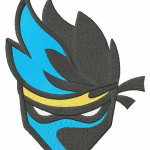 Fortnite Ninja embroidery design