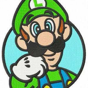 Nintendo Luigi embroidery design