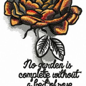 No garden is complete without roses embroidery design