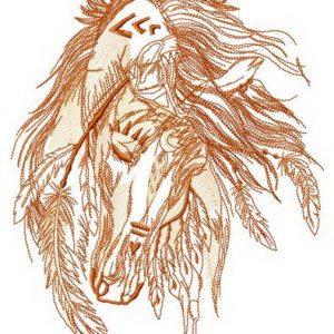 Noble horse embroidery design
