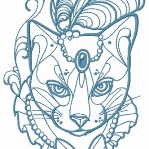 Noble cat 3 embroidery design