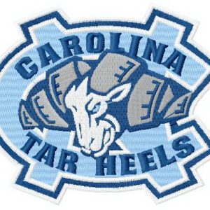 North Carolina Tar Heels alternative logo embroidery design