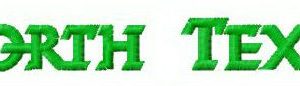 North Texas wordmark logo embroidery design
