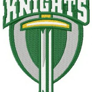 Northeastern Knights logo embroidery design