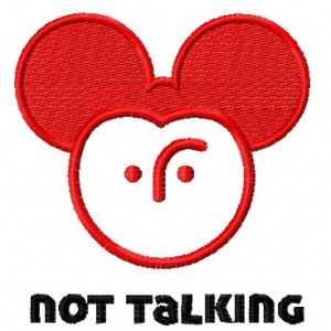 Not talking Mickey embroidery design