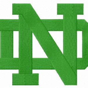 Notre Dame Fighting Irish alternative logo embroidery design