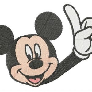 Number one embroidery design