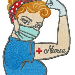 Nurse embroidery design