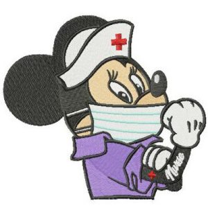 Nurse Minnie embroidery design