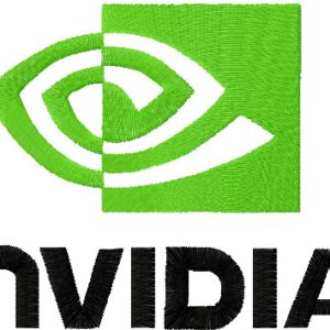 Nvidia logo embroidery design