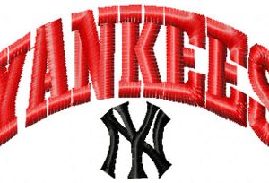 New York Yankees logo 3 embroidery design