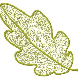 Oak leaf embroidery design