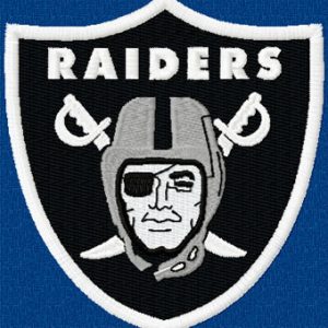 Oakland Raiders logo embroidery design