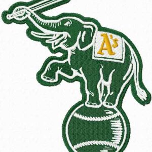 Oakland Athletics alternative logo embroidery design