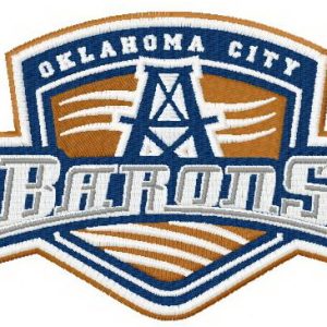 Oklahoma City Barons logo embroidery design