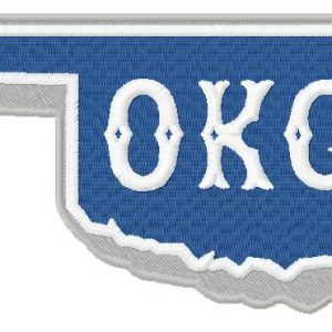 Oklahoma City Dodgers logo 2 embroidery design