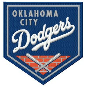 Oklahoma City Dodgers logo embroidery design