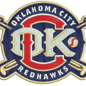 Oklahoma City Redhawks logo embroidery design