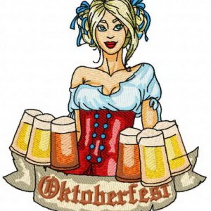 Oktoberfest girl 2 embroidery design