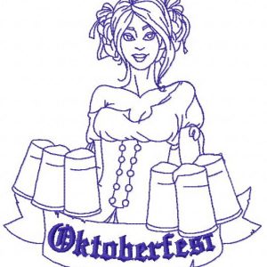 Oktoberfest girl 4 embroidery design