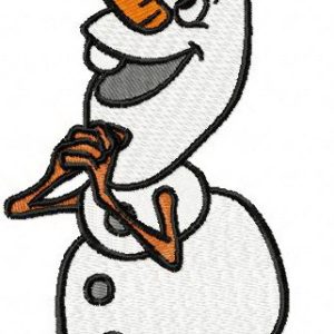 Olaf delighted embroidery design