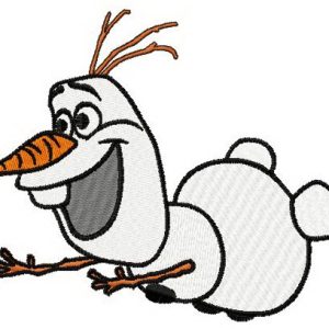Olaf flying embroidery design