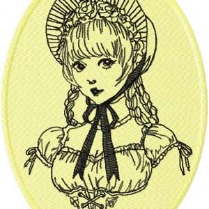 Old portrait embroidery design
