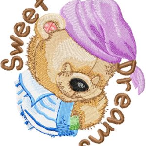 Old Toys Sweet Dreams My Baby embroidery design