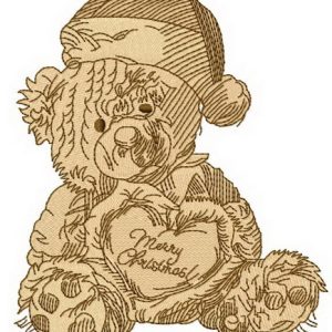 Old bear toy 10 embroidery design