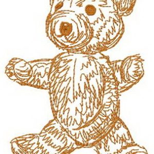 Old bear toy 8 embroidery design