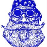 Old biker 2 embroidery design
