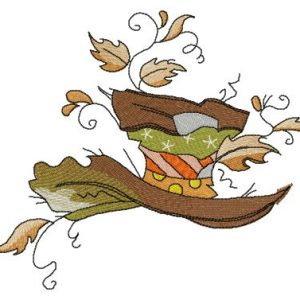 Old hat embroidery design