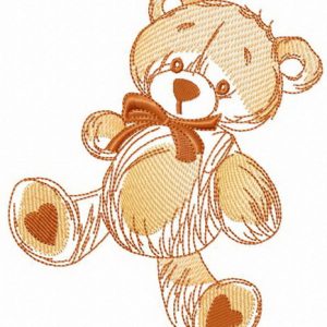 Old plush teddy embroidery design