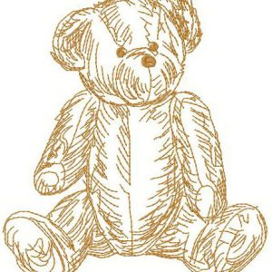 Old bear toy 2  embroidery design