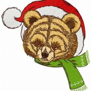 Old teddy toy embroidery design