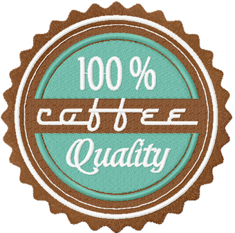 Coffee Labels 50s style embroidery design
