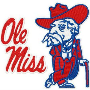 Ole Miss Rebels logo 3 embroidery design