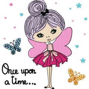 Once upon a time embroidery design