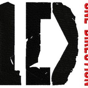 One Direction logo embroidery design