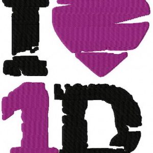 I love One direction embroidery design