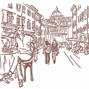 One of the streets embroidery design