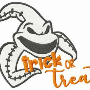 Oogie Boogie trick or treat embroidery design