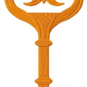 Orange key embroidery design